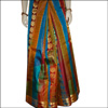 Multicolour Tie and die Pattu Parikine with fancy border - SPM-21 - Click here to View more details about this Product